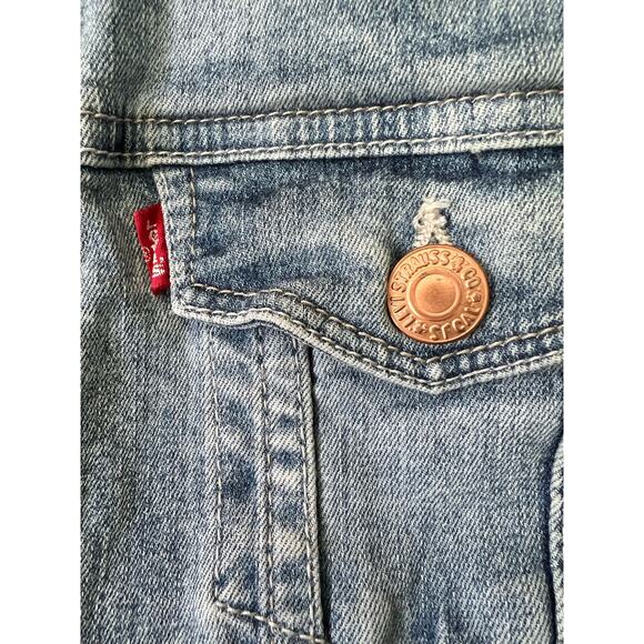Levi’s Youth Girls Distressed Denim Jean Jacket Size: XL 13-15yrs - Picture 7 of 8